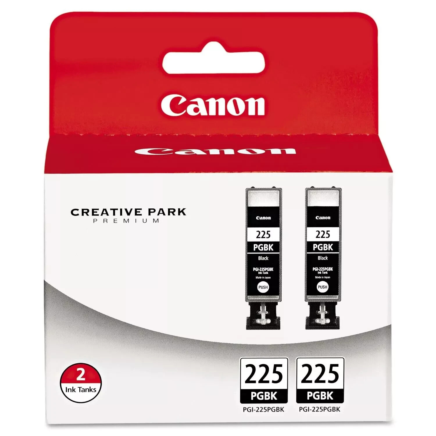 Genuine Canon OEM 225 Black Ink Cartridges PGI-225 PGBK TWIN PACK
