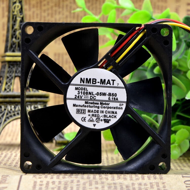 1pc For NMB-MAT 3108NL-05W-B50 8020 24V 0.19A Three Wire Inverter Cooling Fan