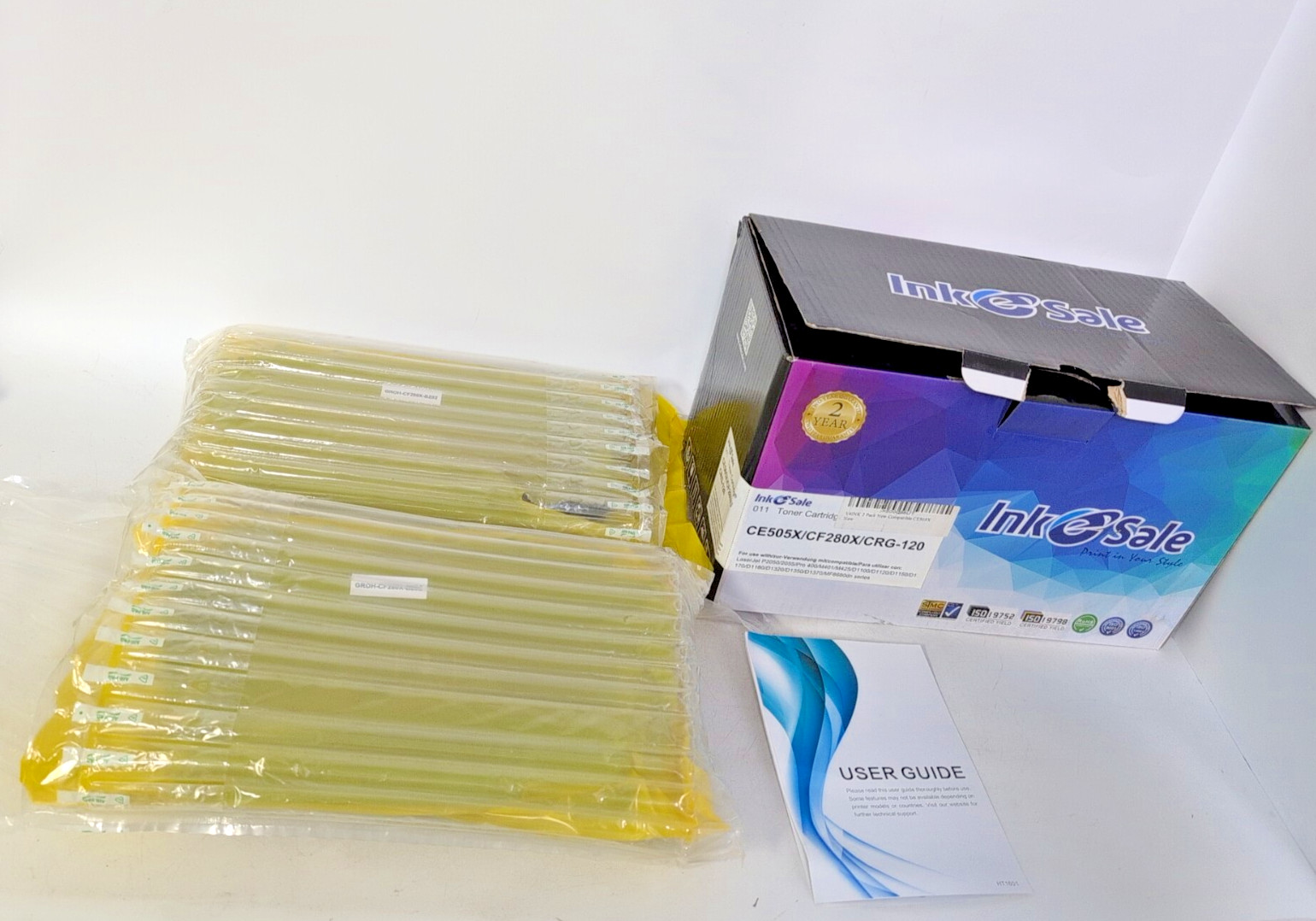LOT OF 2 INK E-SALE 011 TONER COMPATIBLE CE505X - GR0H-CF280X-BZ02