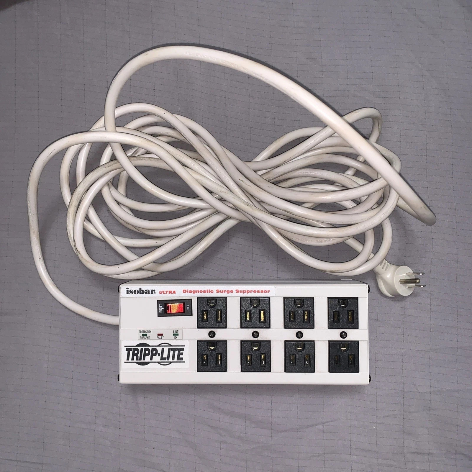Tripp Lite ISOBAR825ULTRA 8 Outlet Isobar Surge Protector Metal 25FT Cord