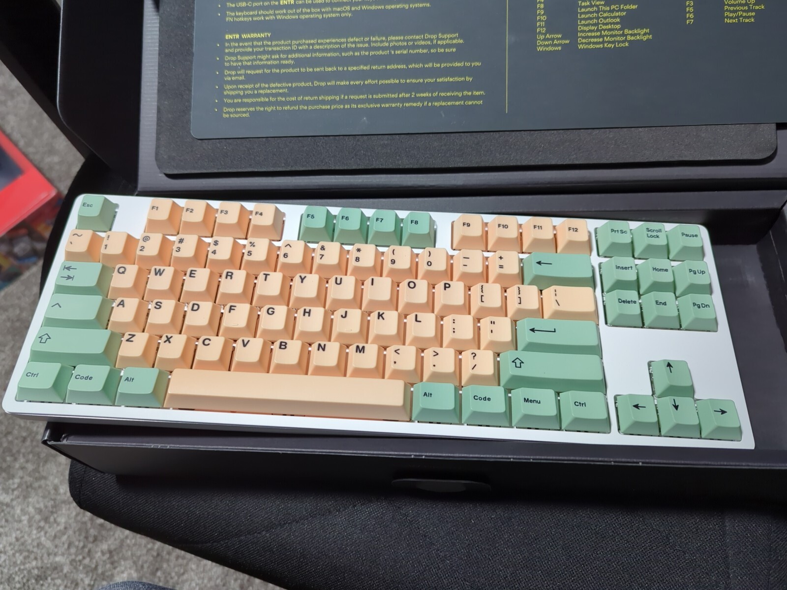 Drop ENTR Expressions Matcha Summer Mechanical Keyboard TKL 87 Keys 