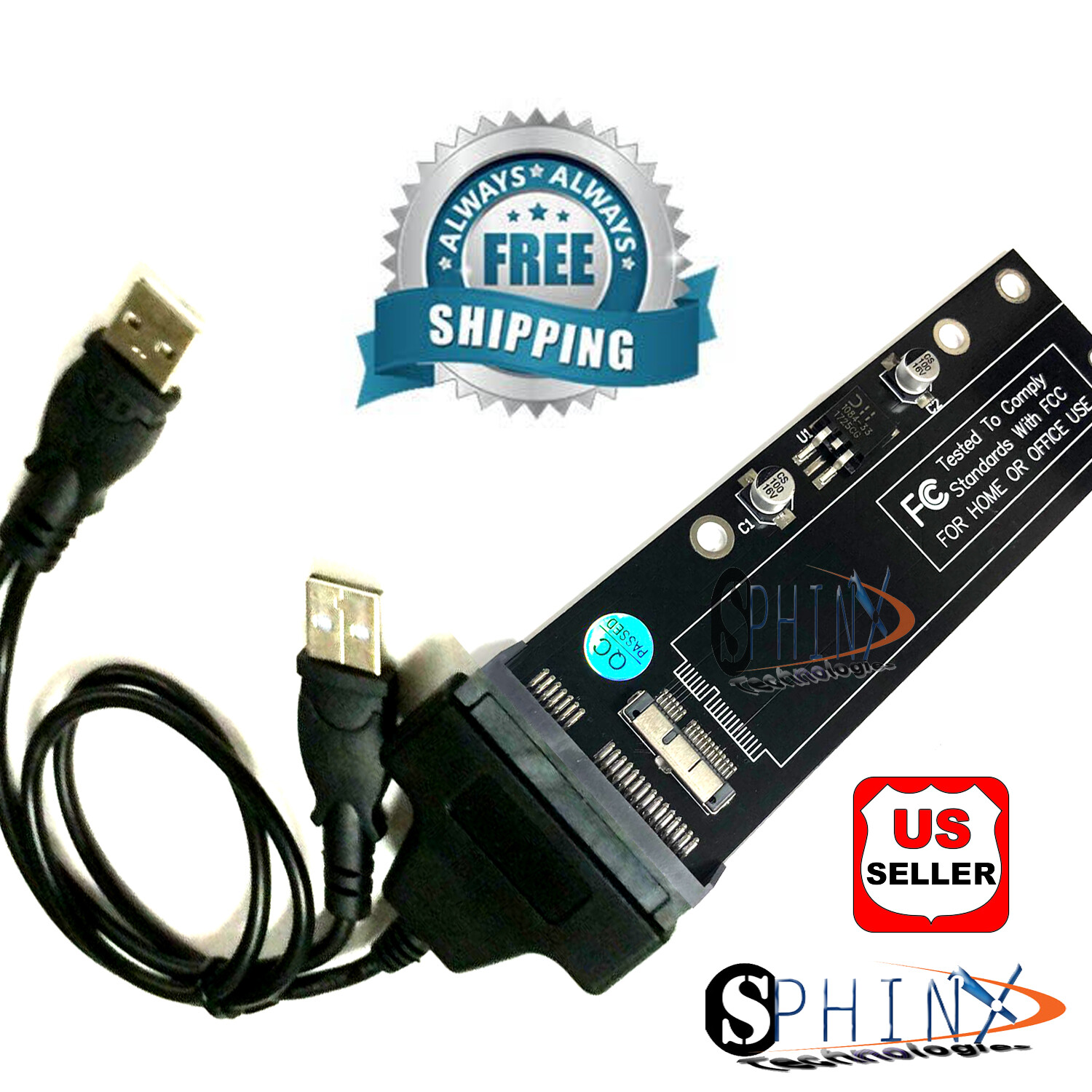 Converter Adapter Card For 2010 2011 Macbook Air 12+6 pins SSD to SATA + to USB 