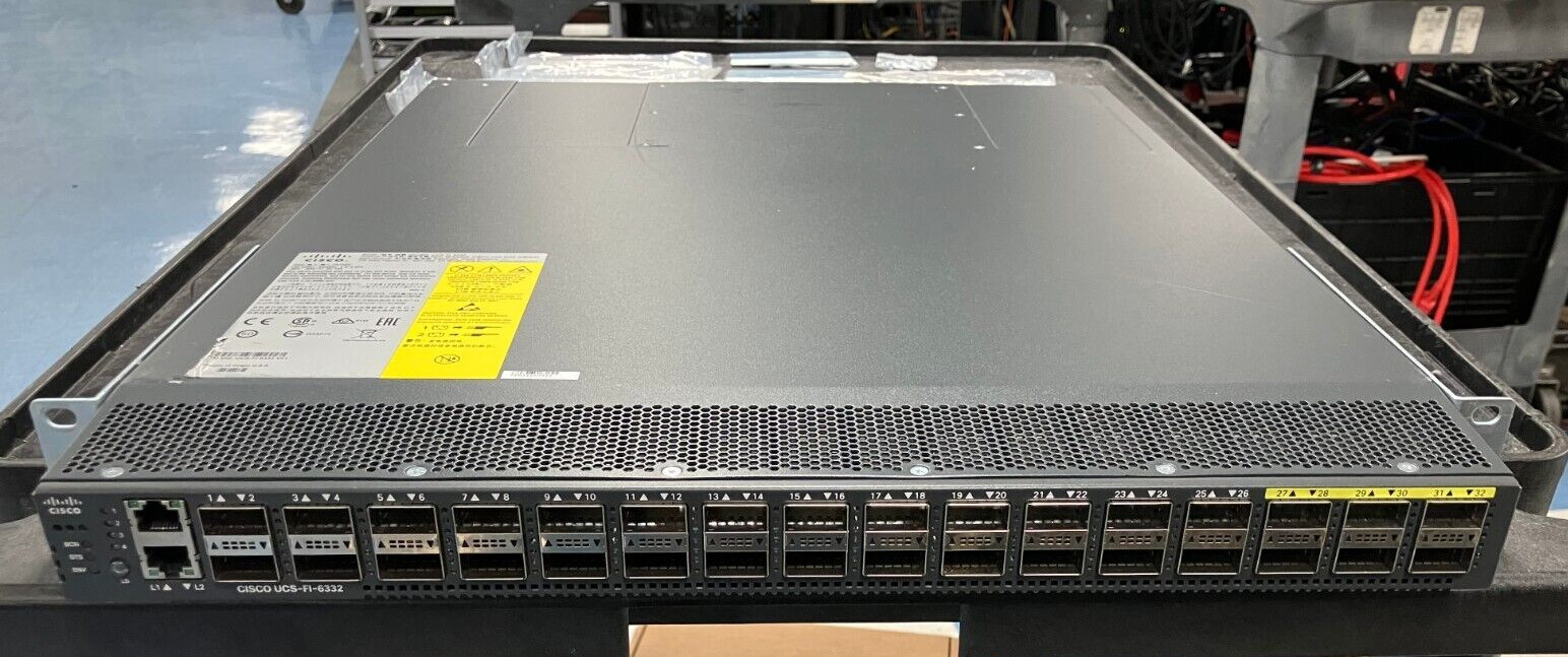 CISCO UCS-FI-6332 40GB 32 PORT FABRIC INTERCONNECT , 8 PORT ACTIVE,W/RAILS