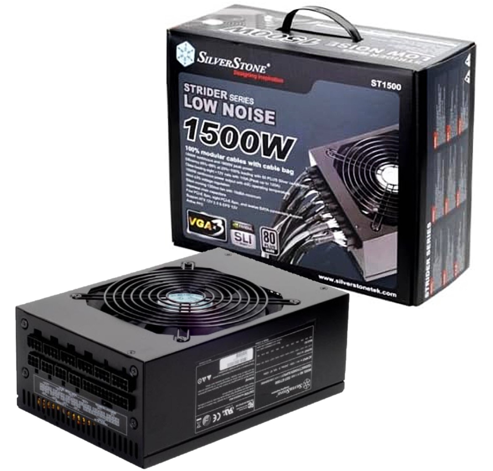 Silverstone SST-ST1500 V2 Strider 1500W Full Modular Power Supply 80+ Silver PSU