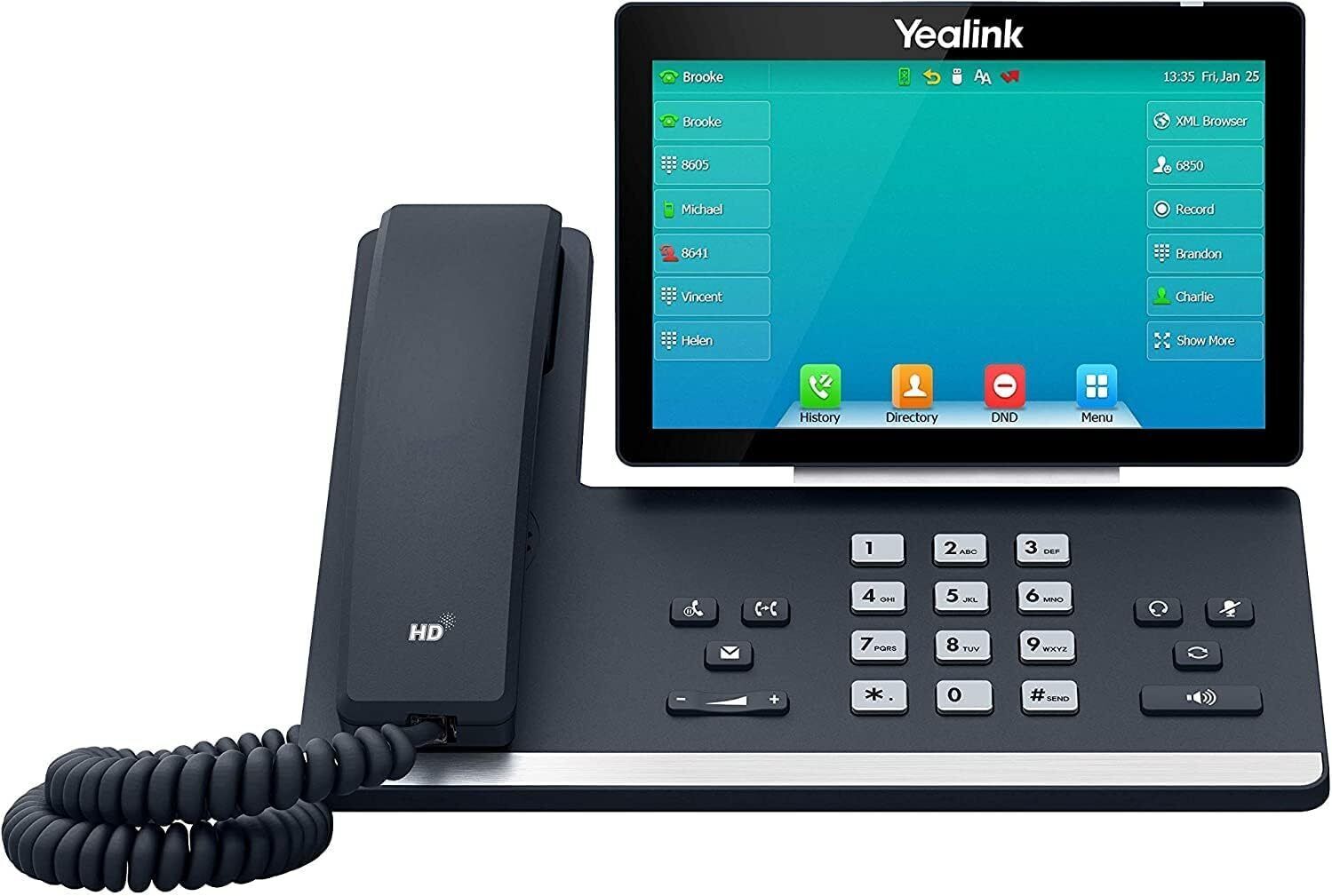 Yealink SIP-T57W 7" Touch IP Phone WiFi Bluetooth PoE 16-Line | New Sealed