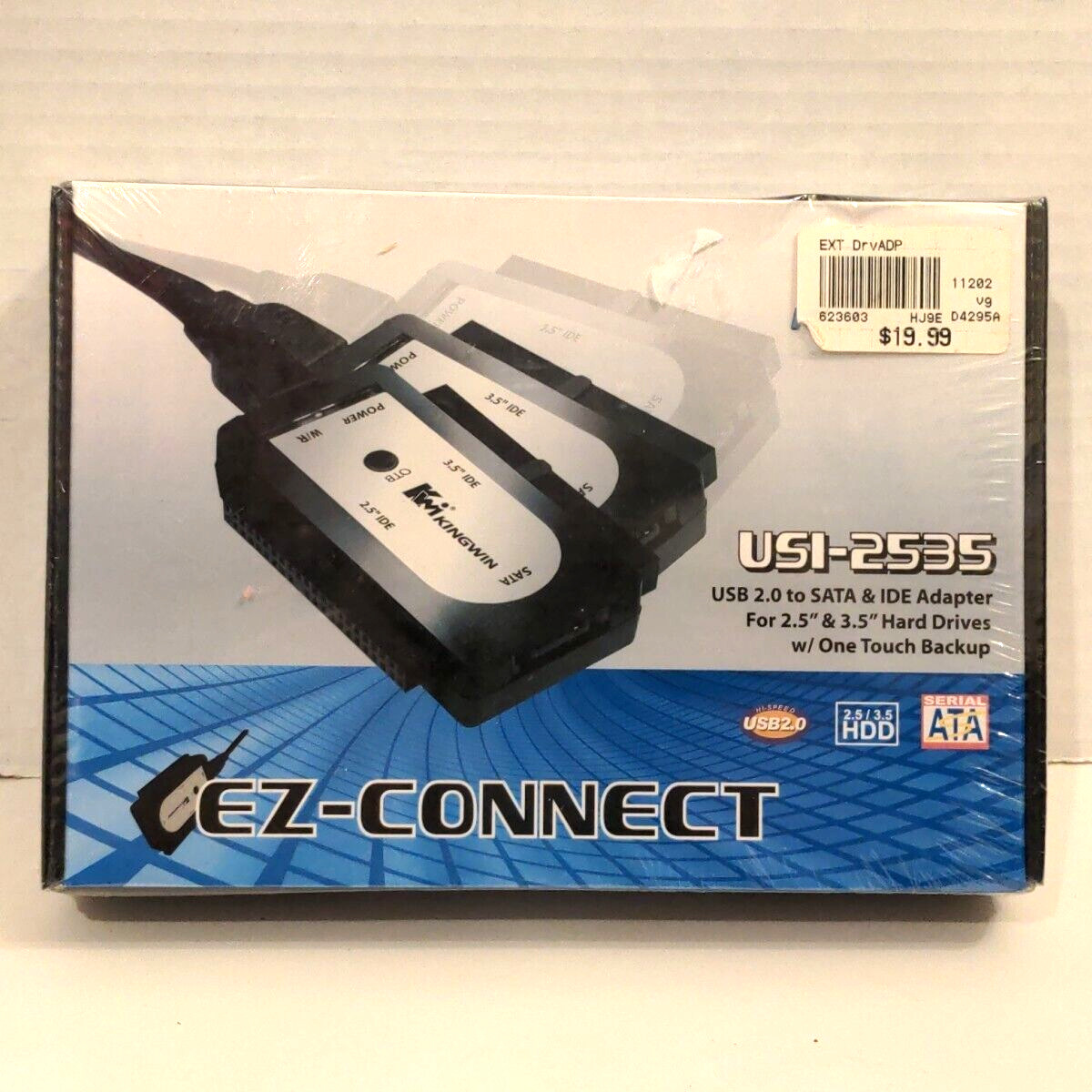 Kingwin EZ-Connect USI-2535 USB 2.0 to SATA & IDE Hard Drive Adapter NEW