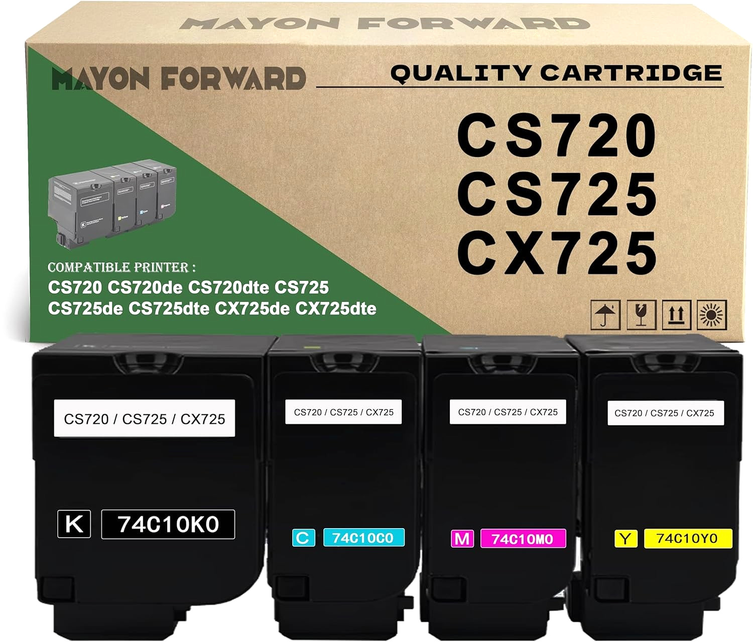 Toner Cartridge Replacement for Lexmark | 74C10K0 CS720 CS725 CX725 Printers