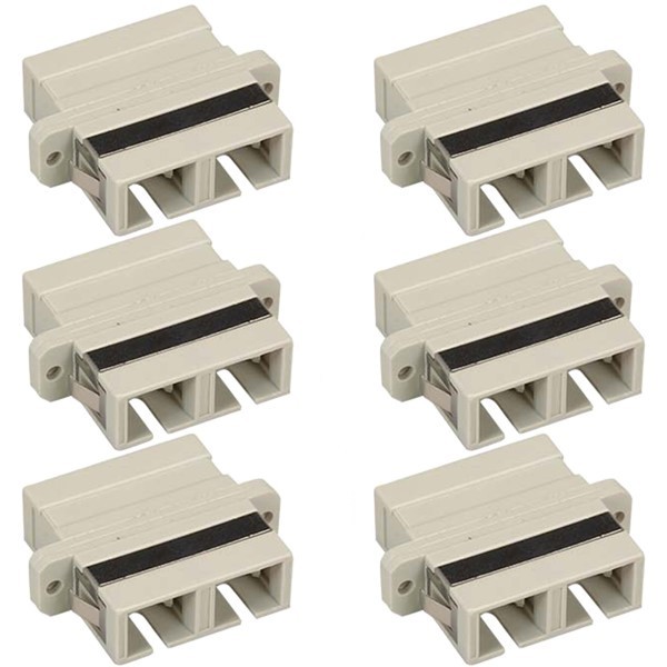 6 Pcs SC to SC Coupler Duplex Multi Mode Fiber Optic Optical Connector Adapter
