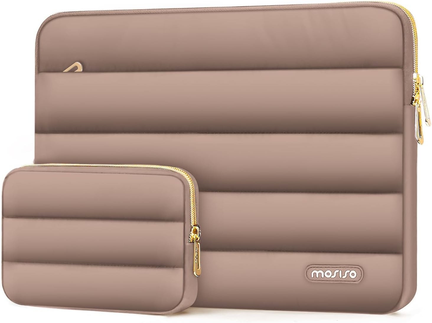 Puffy Laptop Sleeve for 17.3 Inch Dell XPS/HP Pavilion/Acer/Alienware, Brown Cas