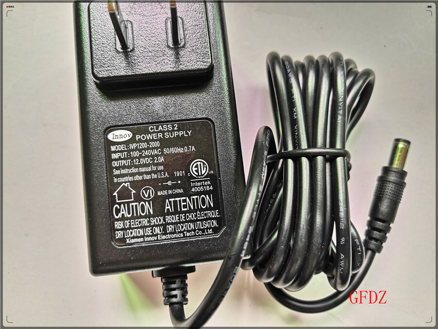 Innov Class 2 Power Supply Model IVP1200-2000M 12V DC 2.0A AC Adapter 12v 2A