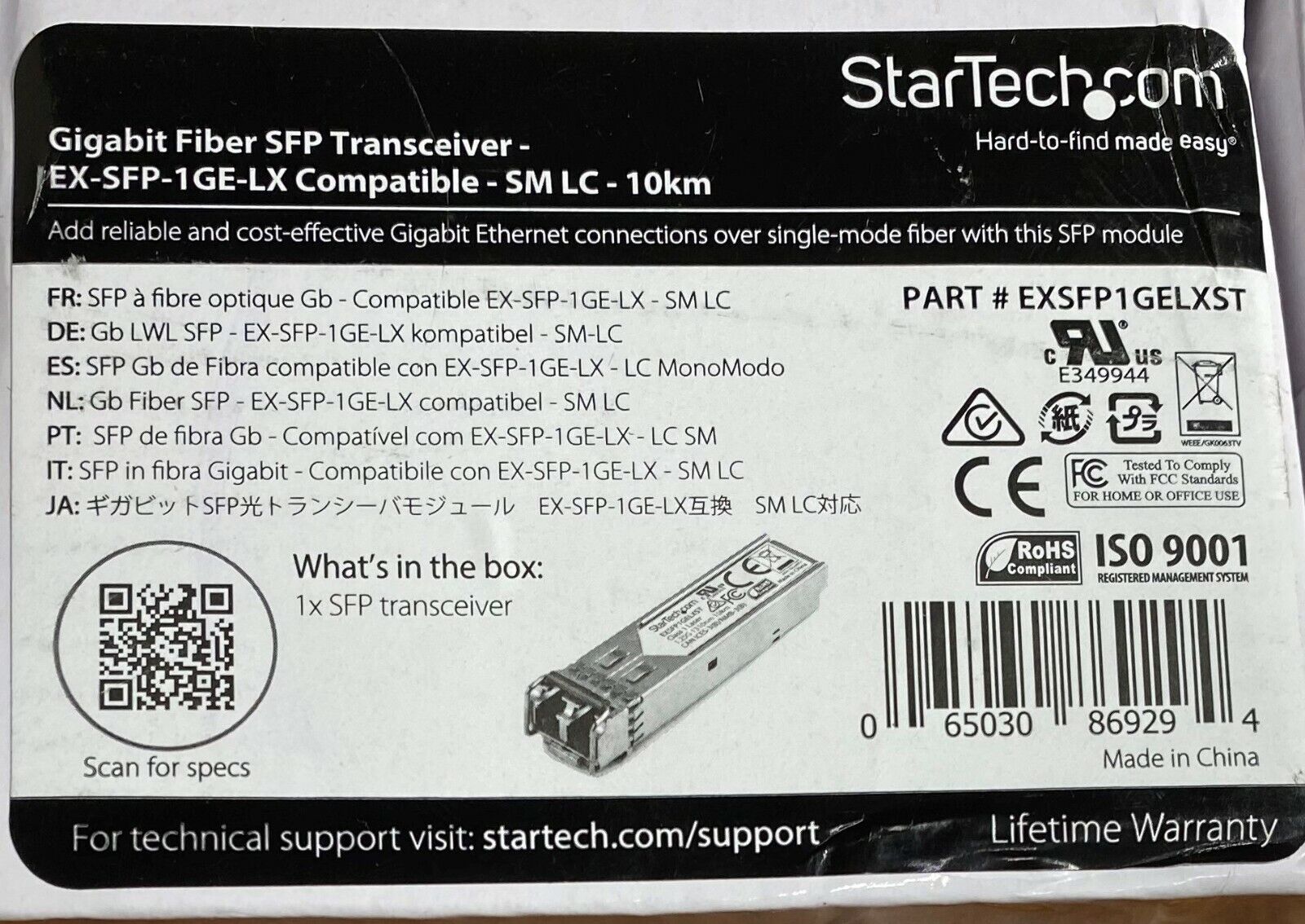 NEW Juniper EX-SFP-1GE-LX Compatible 1000BASE-LX SFP Transceiver Fiber Gigabit