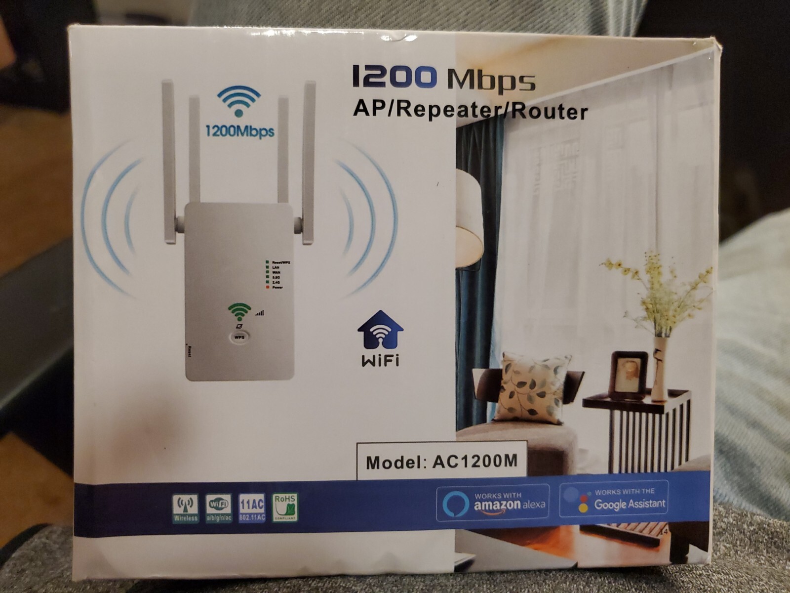 WiFi AP/Repeater/Router Extender 1200mbps Model AC1200M