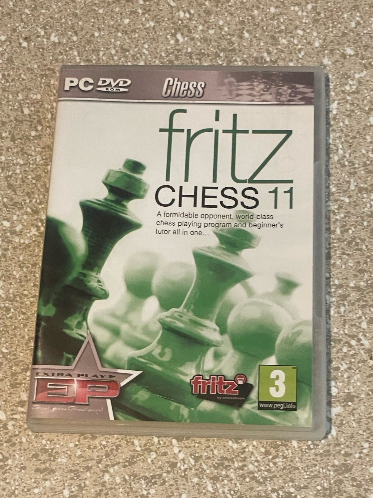 Fritz Chess 11 Extra Play PC Game Disc Case - Rare Cover Variant ChessBase PAL
