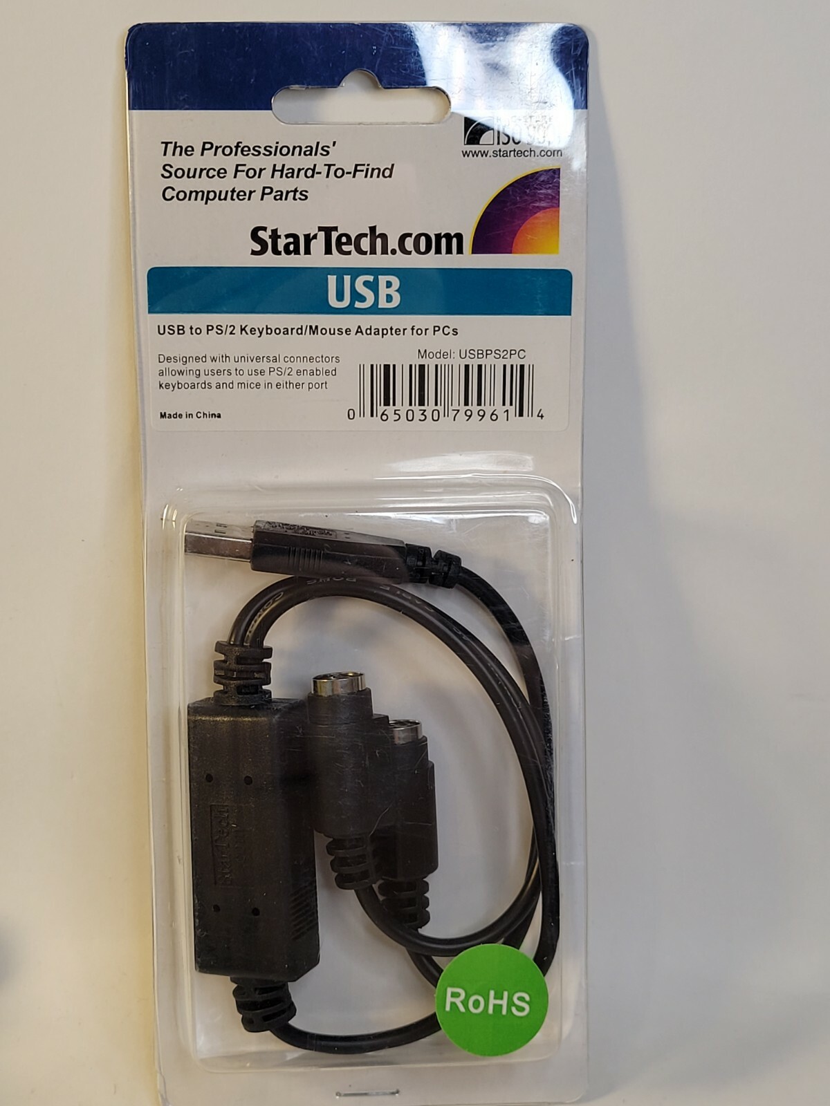 startech.com usb to ps/2 keyboard/mouse adapter for pcs