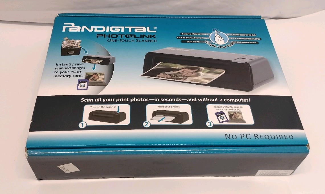 Pandigital PhotoLink One-Touch Scanner PANSCN02 New Open Box