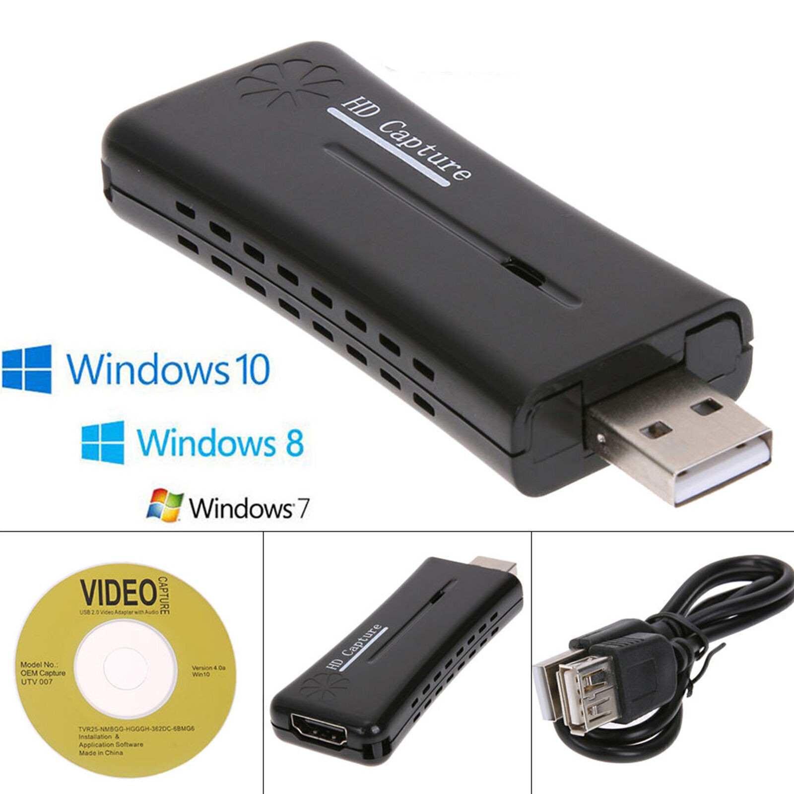 Mini Portable HD USB 2.0 HDMI 1080P Monitor Video Capture Card