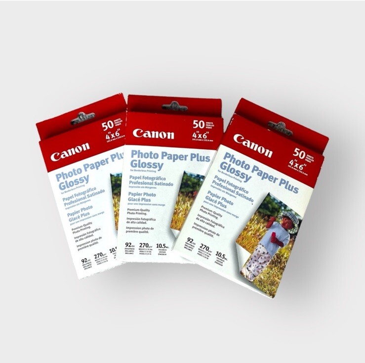Canon Photo Paper Plus Glossy New Old Stock - 3 Pack Bundle