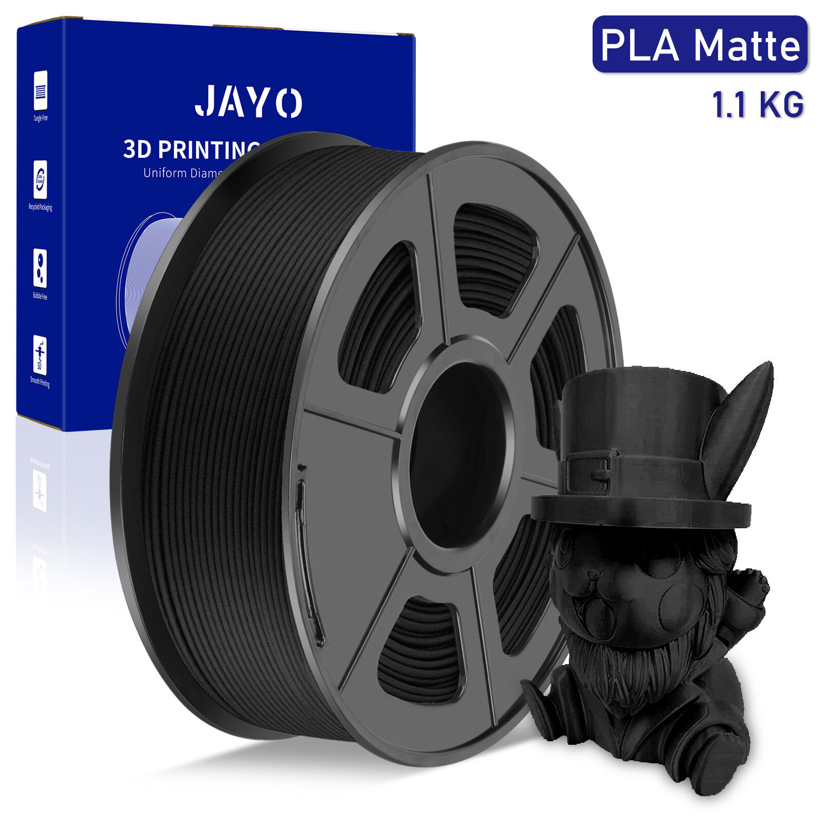 JAYO 1.1KG PLA Matte 1.75mm Filament 3D Printer Dual-color Matte Low Shrinkage