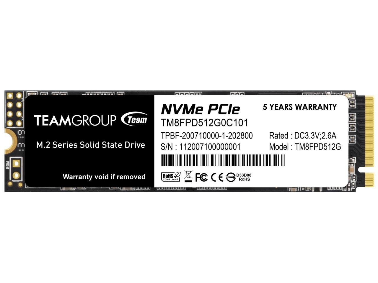 Team Group Inc TM8FPD512G0C101 512GB SSD