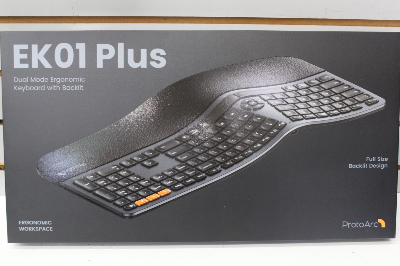 ProtoArc EK01 Plus Ergonomic Split Bluetooth Keyboard USB Wireless Grey Black