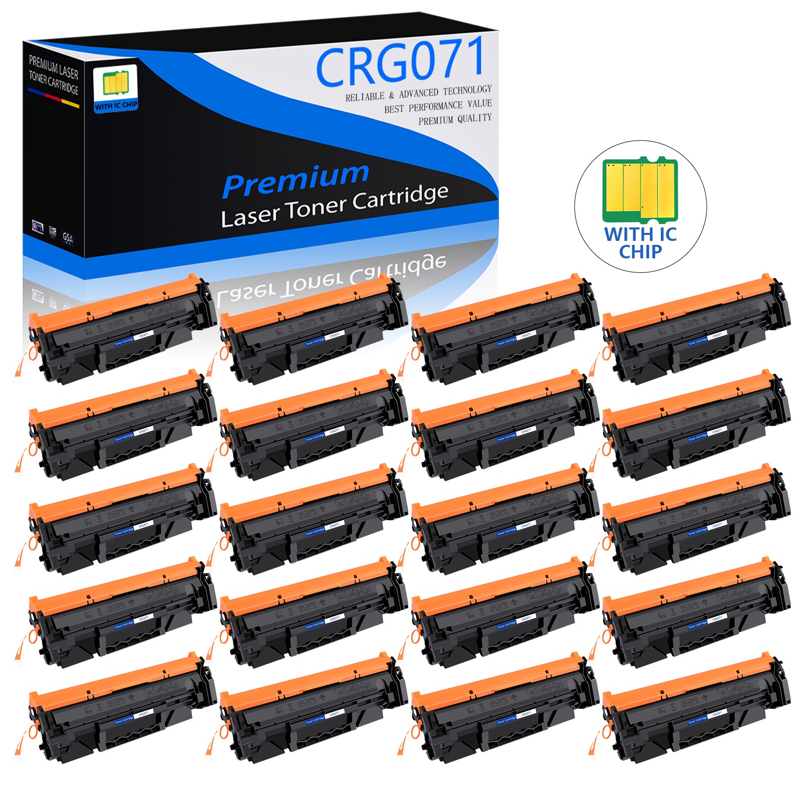 20PK CRG-071 Replacement Black Toner Cartridge for Canon MF272dw MF273dw MF275dw