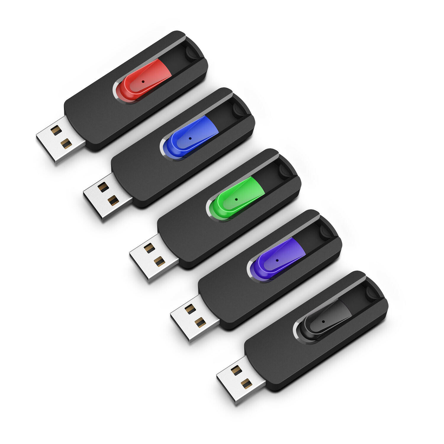 5 Pack 1 2 4 8 16 32GB USB 2.0 Flash Drive Memory Sticks Storage  Thumb Sticks