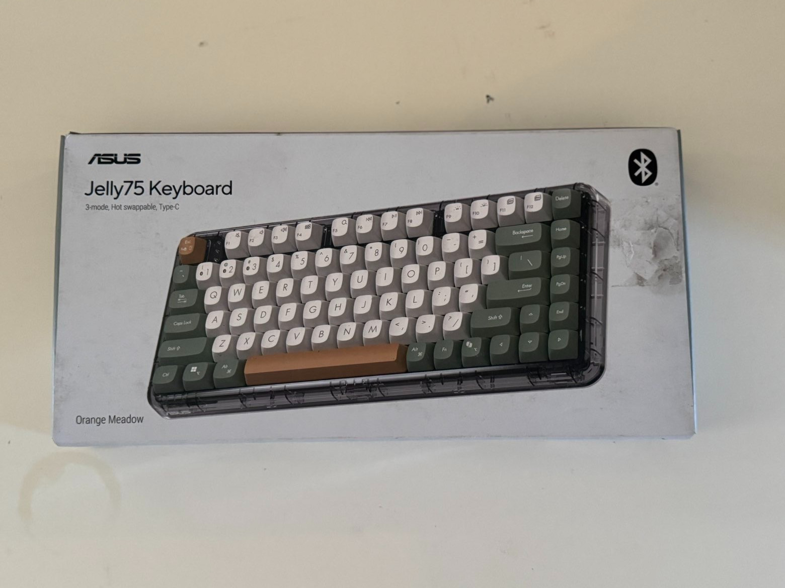 Asus Jelly75 KD201 Tri-Mode Hot Swappable Keyboard, Orange Meadow