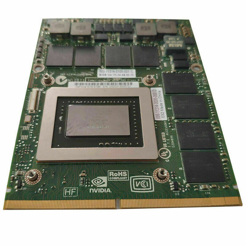 DELL NVIDIA GTX675m DDR5 2GB Video Card FOR ALIENWARE MSI CLEVO N13E-GS1-A1