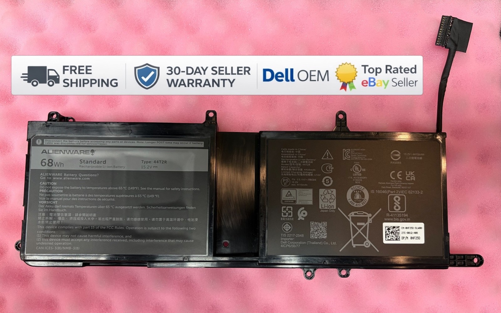 NEW Dell Alienware 17 R4 15 R3 R4 Series 09NJM1 HF25D MG2YH 0546FF 9NJM1 Battery