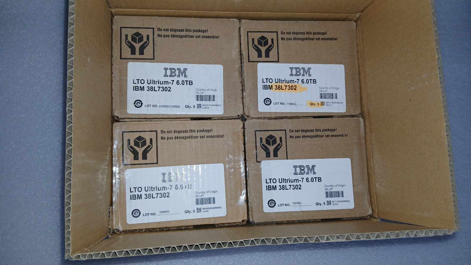 (20 Pack) IBM 38L7302 LTO-7 Ultrium Storage Data Tape Cartridge- Brand New
