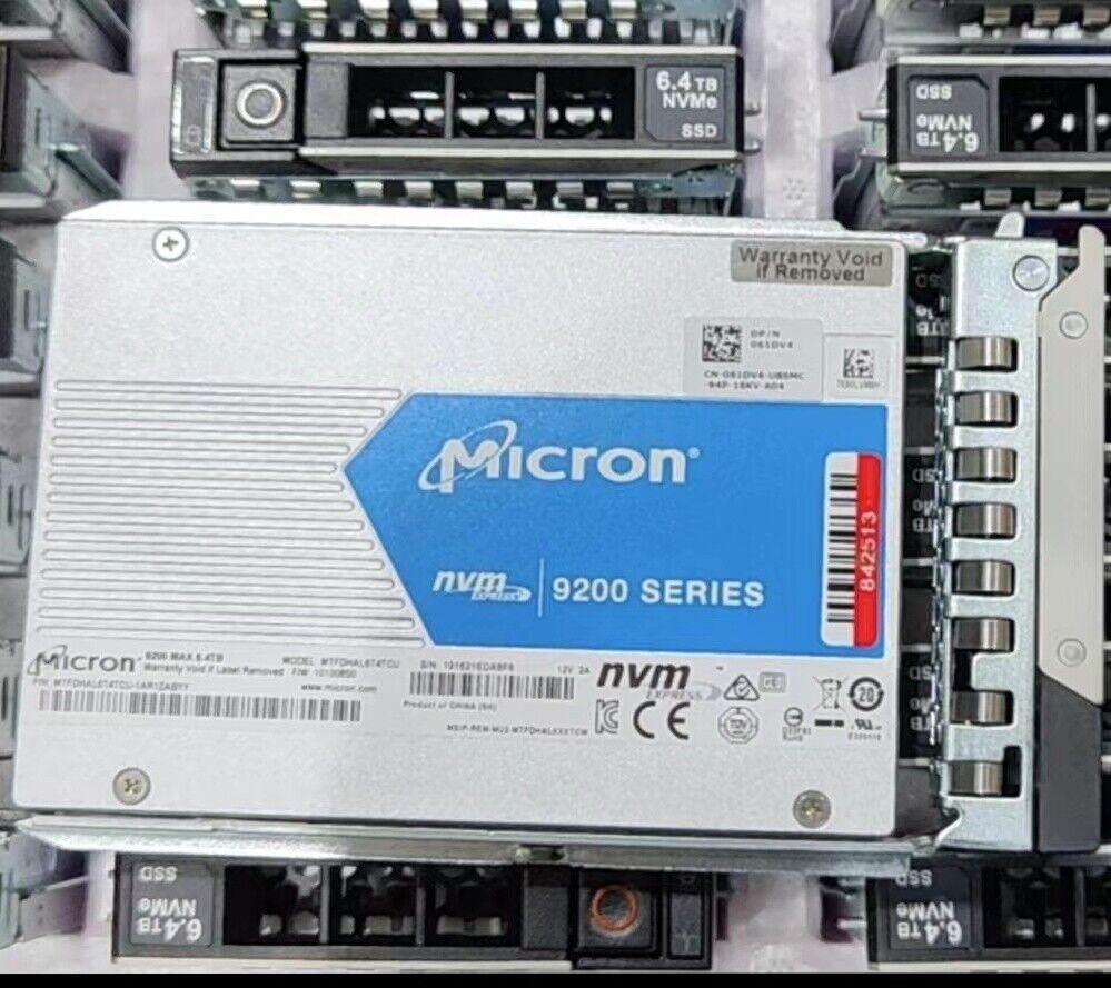 6.4TB MICRON SSD 9200 SERIES NVME 9200 max 3.2T U.2 MTFDHAL6T4TCU-1AR1ZABYY