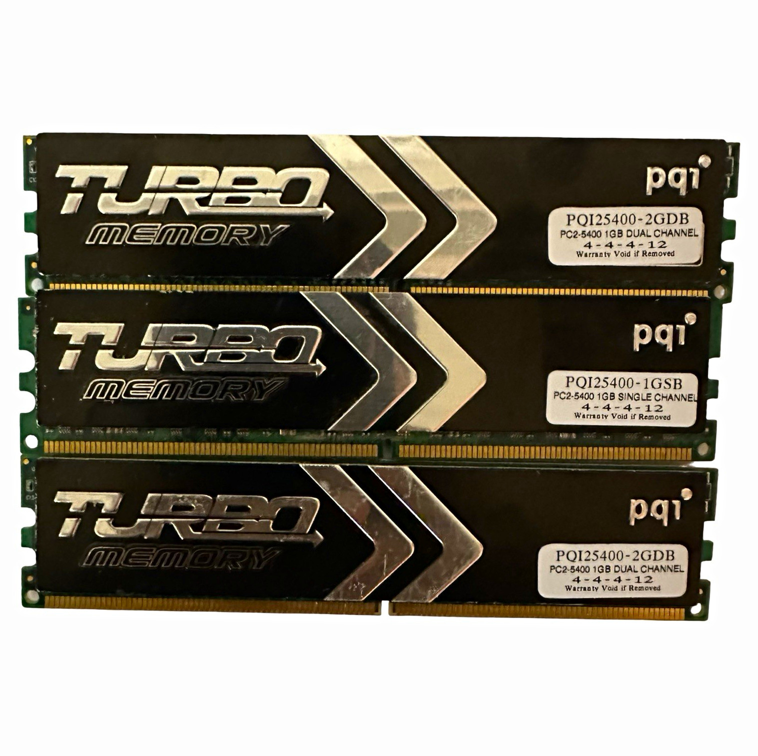 3GB DDR2-667 Desktop RAM — 3x 1GB PQI Turbo