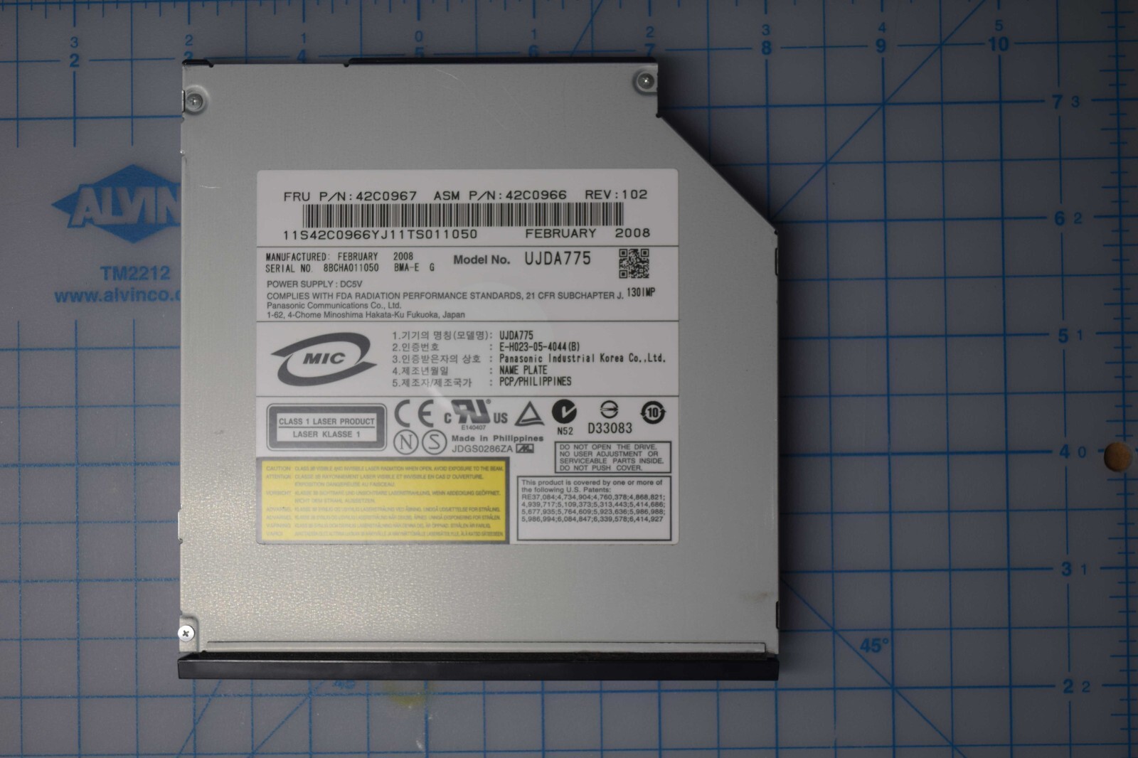 IBM 9.5MM Ultraslim Enhanced Ultrabay Slim Combo Drive FRU Grade B 42C0967