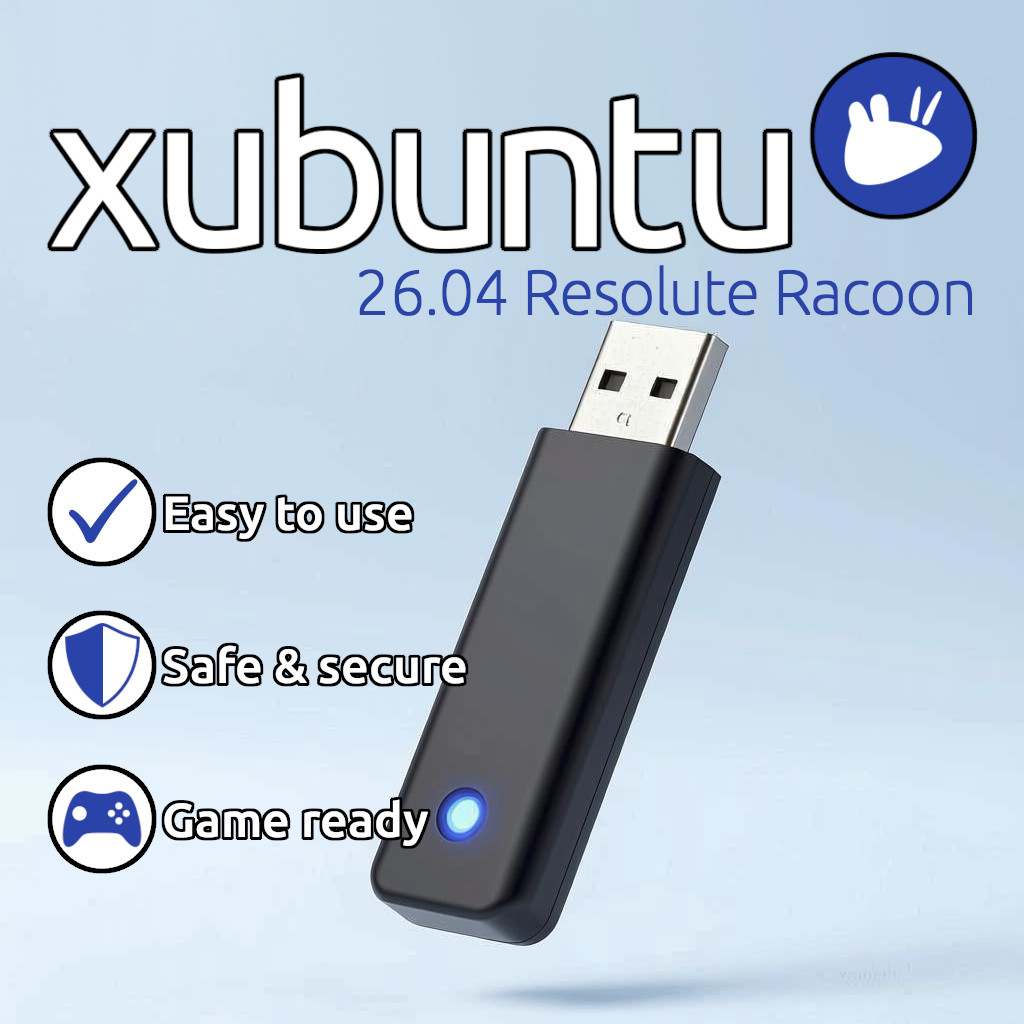 Xubuntu 26.04.1 LTS 'Resolute Raccoon' | Bootable/Live USB | LATEST LTS VERSION