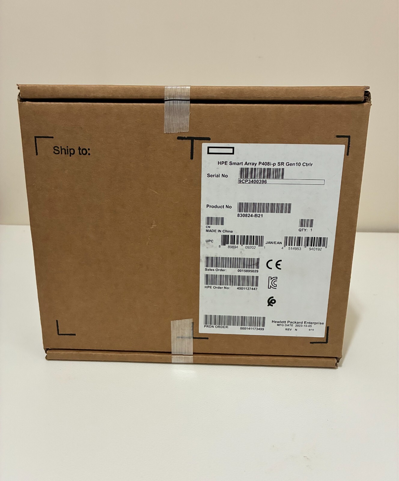 NEW 830824-B21 HPE Smart Array P408i-p SR Gen10 Ctrlr