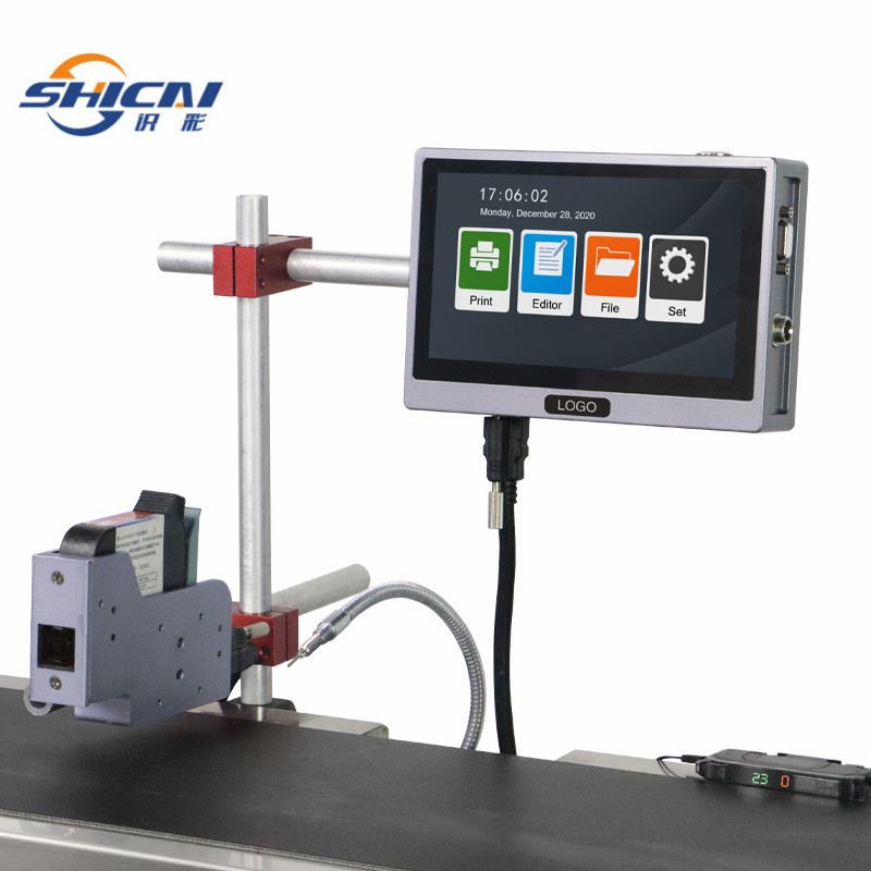 Auto Inline Inkjet Coder 12.7mm Without Conveyor for Yeast Sachet Date Batch