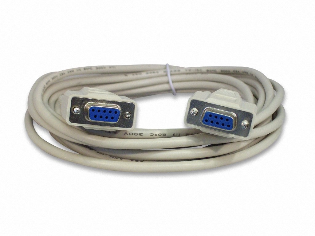 15 Ft DB9 9 Pin Serial Port Cable Female to Female RS232 Straight Through Cord