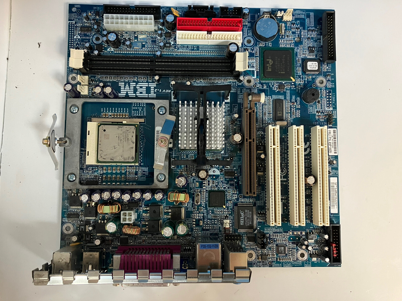 ~ IBM Netvista Motherboard FRU 49P1605 24P4810 W/ Intel Pentium 4 CPU & IO Plate