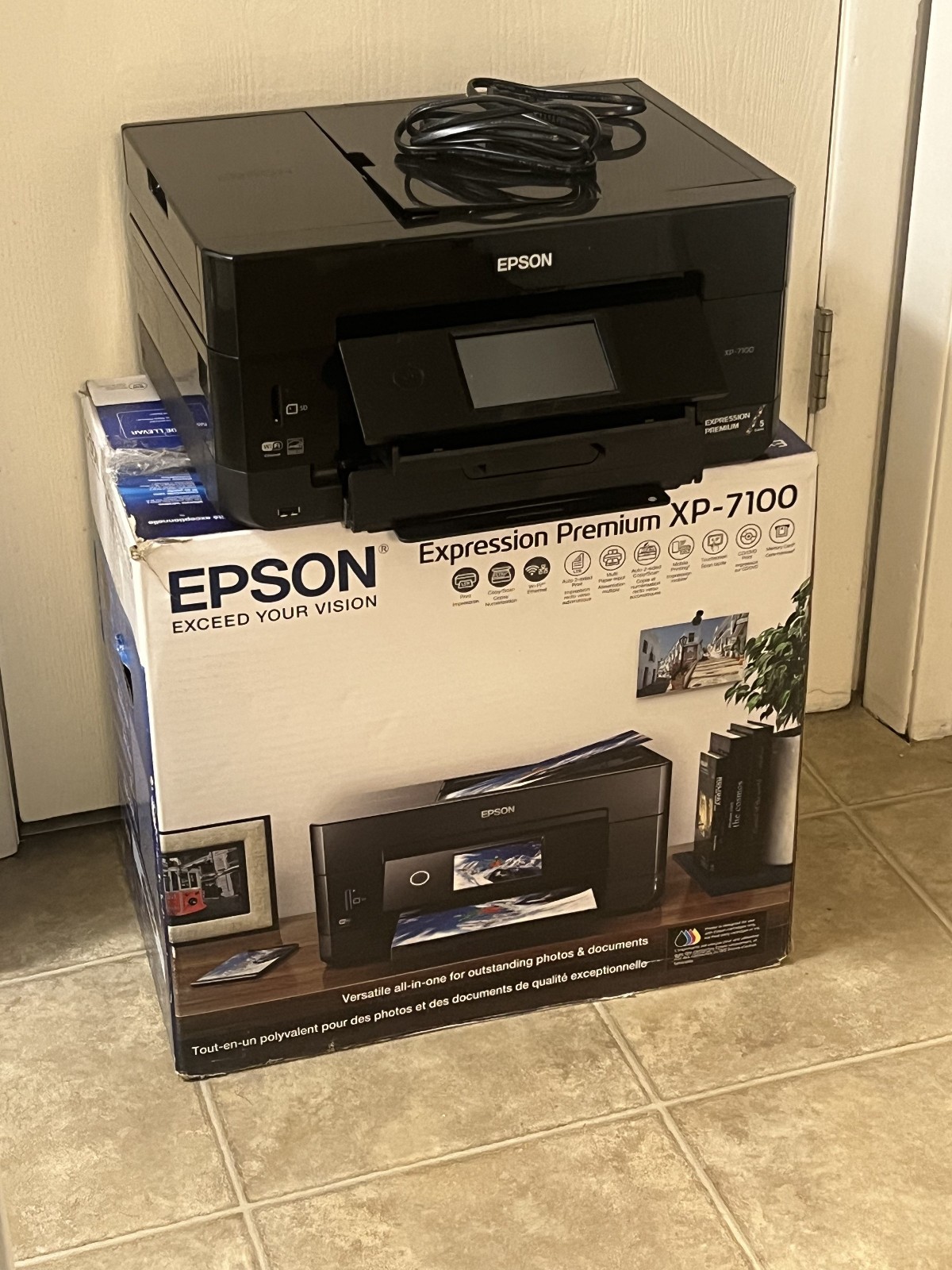 Epson Expression Premium XP-7100 Wireless Color Photo Printer - Black