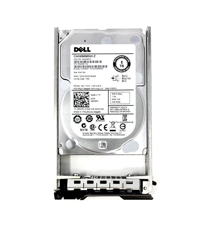 DELL VXTPX 0VXTPX ST91000640SS 1TB 7.2K 6G 2.5'' SFF SAS HDD -