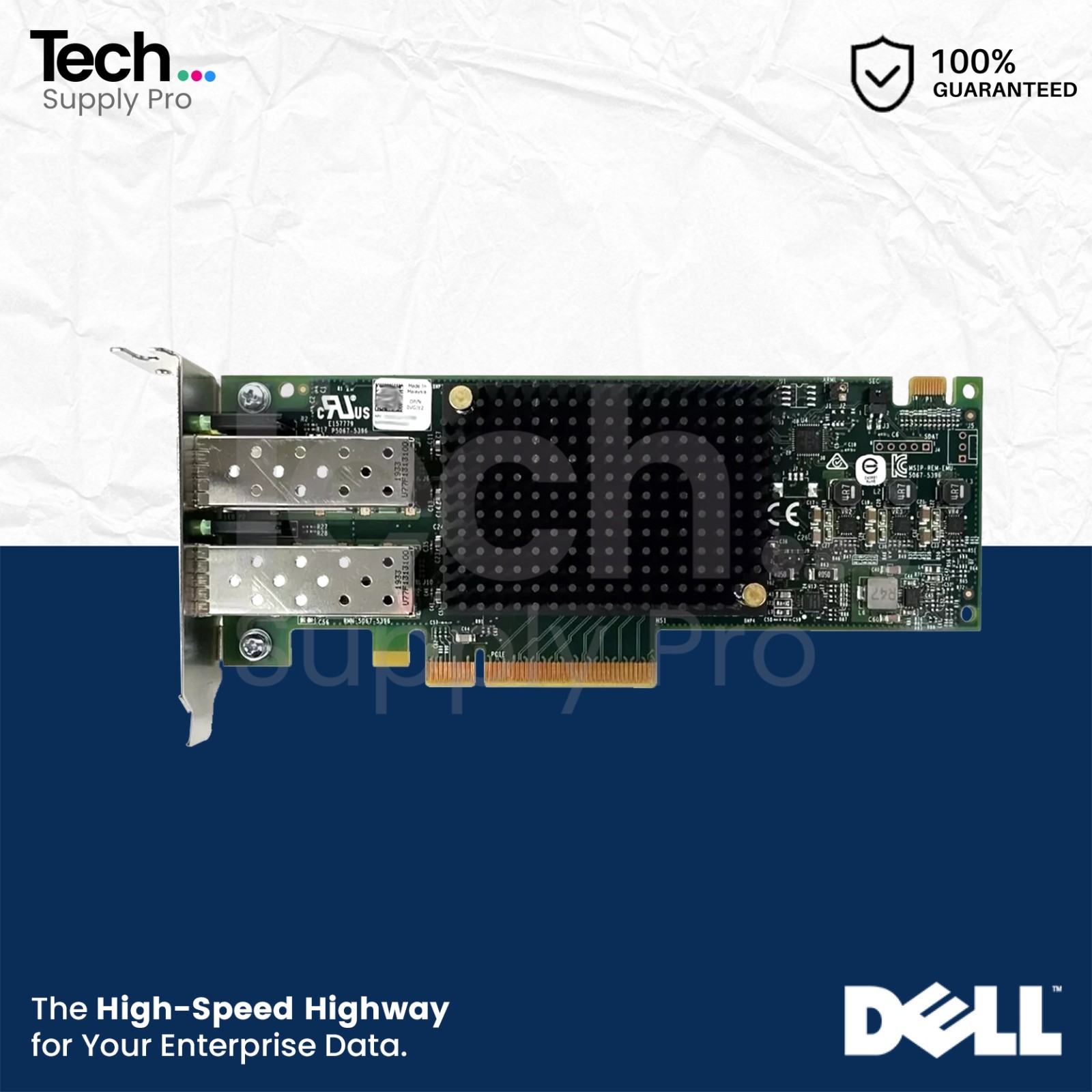 VGJ12 Dell LPE31002 Dual-Port 16GB/s SFP PCIe Host Bus Adapter 0VGJ12