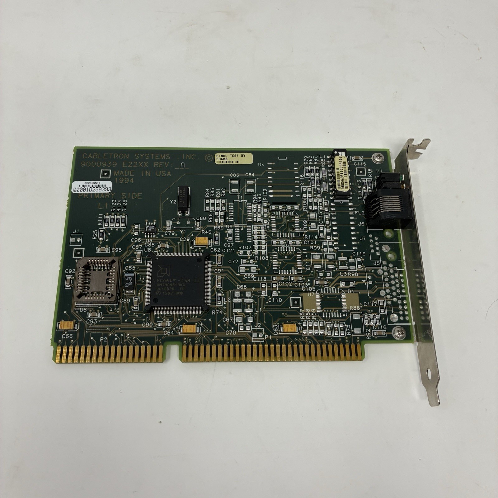Vintage Cabletron Systems E2200 SERIES Full-duplex Ethernet Network Adapter