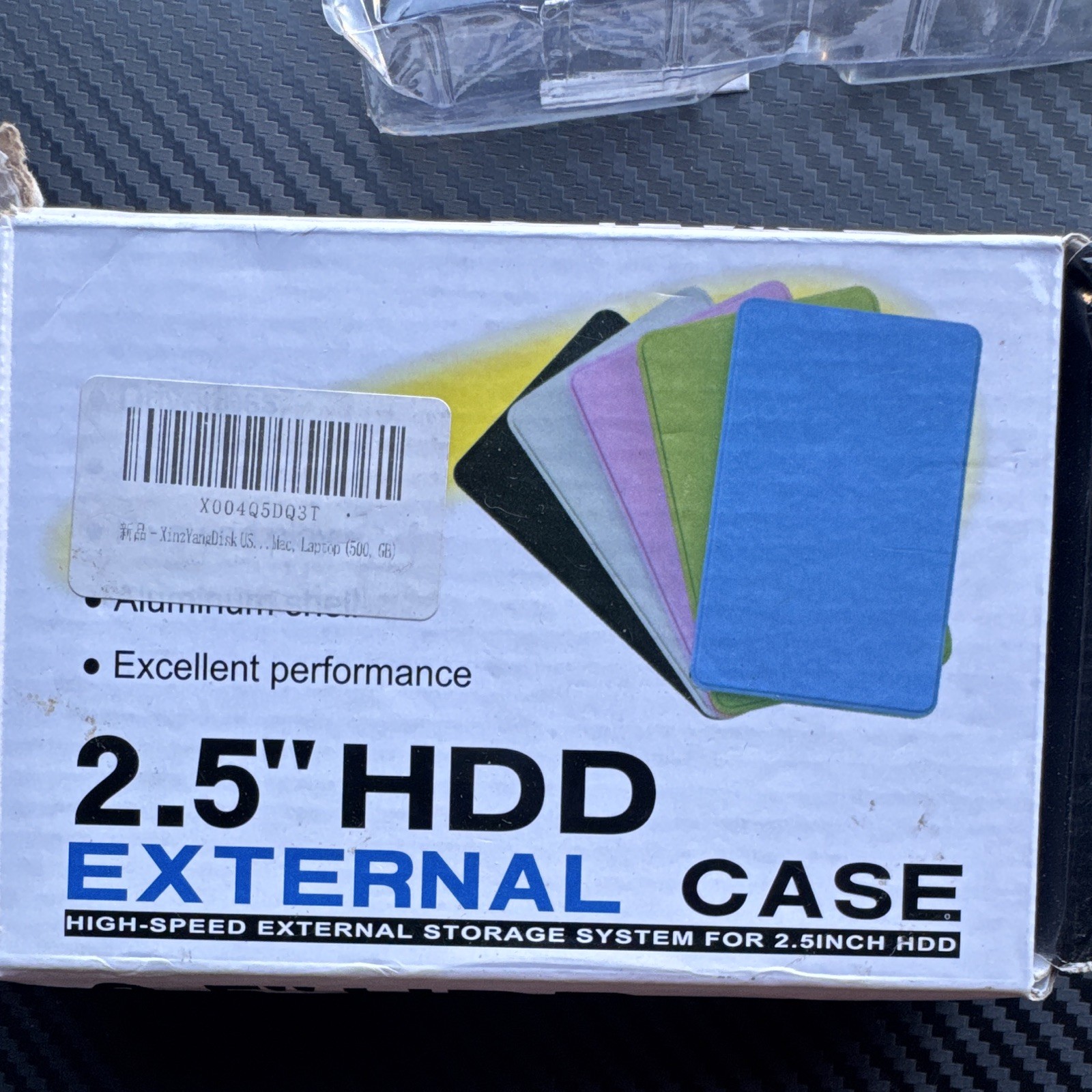 2.5in HDD External Case/Enclosure USB 2.0/3.0 Aluminum Super Slim Black C