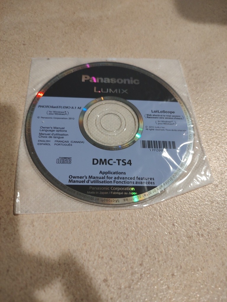 Panasonic Lumix DMC-ZS7 Applications Operating Instructions Software Disc CD