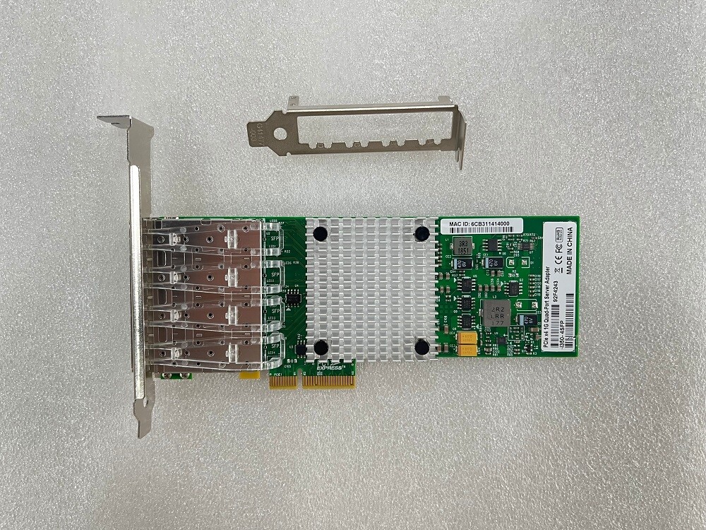 Intel I350-F4 NIC 1.25G PCI-E Network Adapter Intel I350-AM4 Contollers