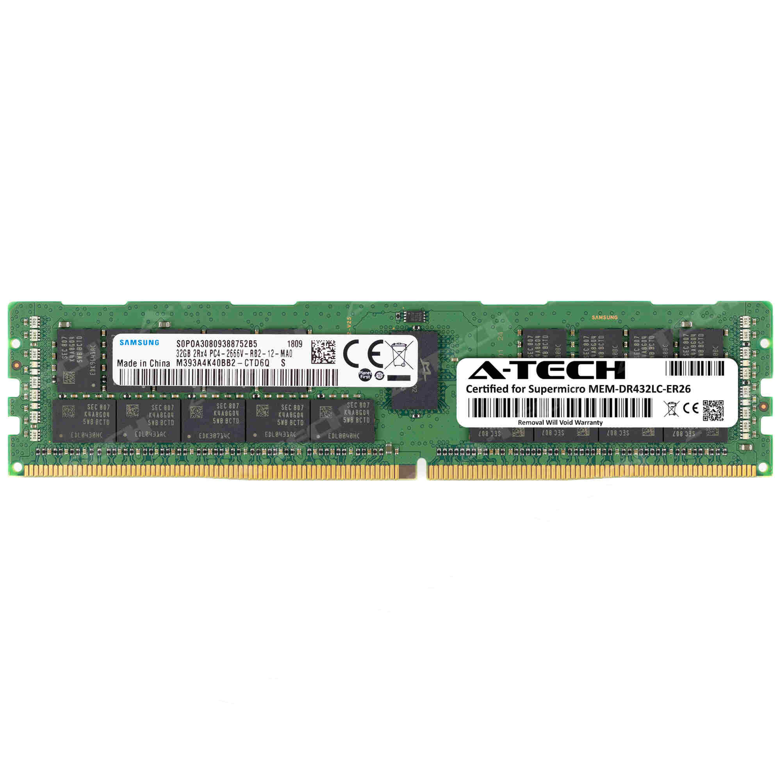 32GB PC4-21300 RDIMM Replacement for Supermicro MEM-DR432LC-ER26 Memory RAM
