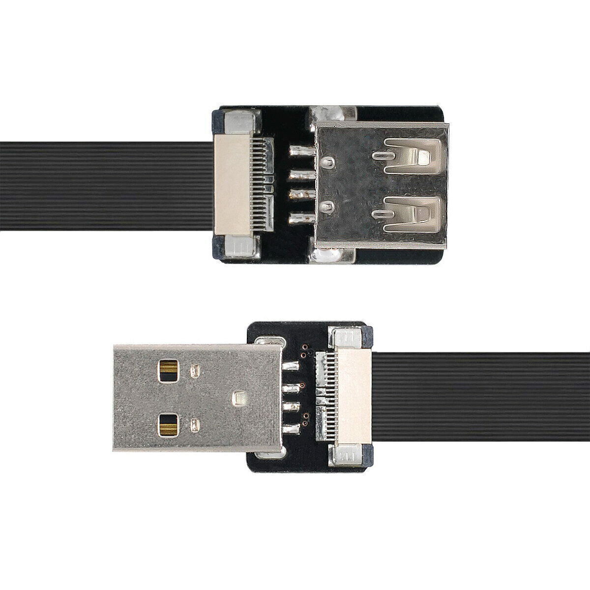 Flat Slim FPC  USB 2.0 Type-A Male to Female Extension Data Cable for FPV
