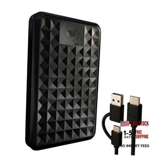 Facet External Hard Drive Portable USB-C/USB 3.1 Plug & Play Ultra- 500GB BLACK