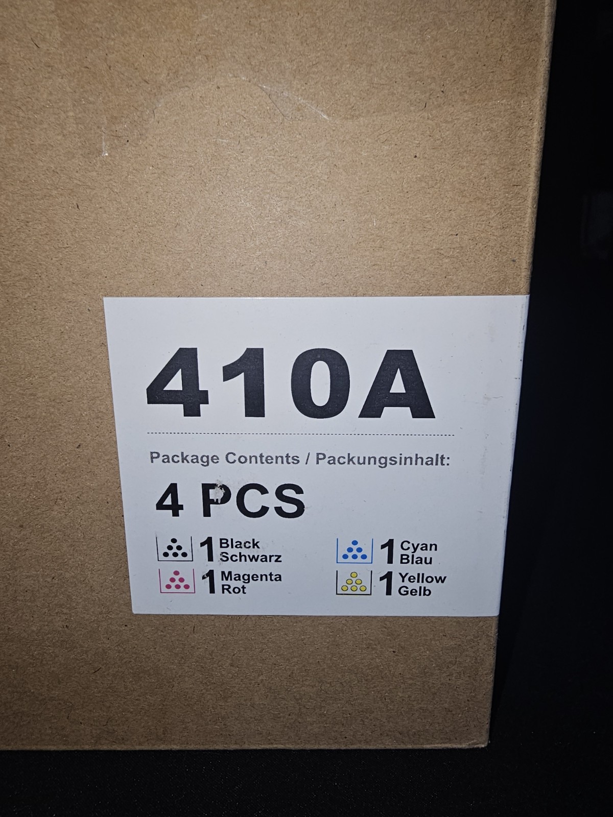 410A Printer Ink 4pc,black,cyan,magenta,yellow,value Toner
