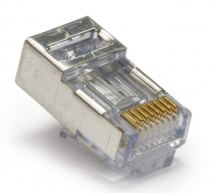 50-Pack EZ-RJ45 Shielded Cat 5e / Cat 6, Internal Ground, Platinum Tools 100020C